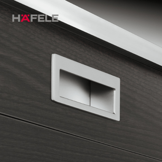 HAFELE ハーフェレ | 家具用 インセットハンドル 亜鉛合金 長方形