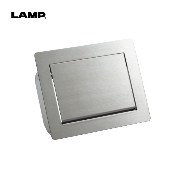 LAMP | ステンレス ダンパー付屑入投入口 AZ-GD232-HL 蓋付 傾斜面取付