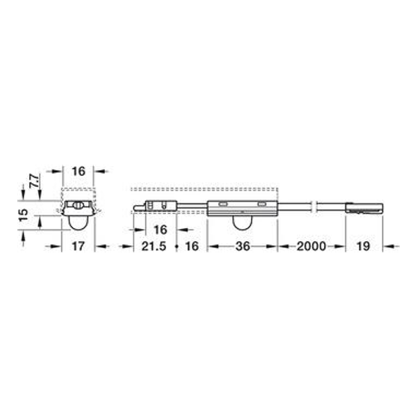 HAFELE ハーフェレ | LOOX5 アルミプロファイルモーションセンサー－自動オンオフスイッチ（LOOX アクセサリー）