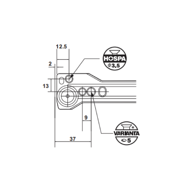 HAFELE ハーフェレ | 内引出し用ブラケット【i Box H86 2段引 内引出し