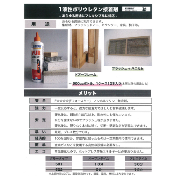 【キャンペーン価格】KLEIBERIT | 1液性ポリウレタン（湿気硬化型）接着剤 クライベリット PUR