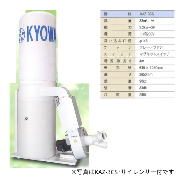 協和機工｜移動式消音型集塵機 KAZ-3CS | 集塵関連,集塵機 | 大倉商店