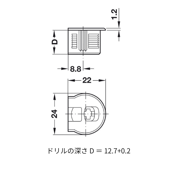 HAFELE ハーフェレ | ラフィックス 20 ツバあり ヒダなし 締め付け