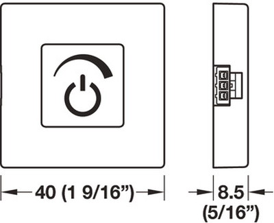 HAFELE ハーフェレ | 調光スイッチ、面付け取付、モジュラー・ソフトオンオフスイッチと調光（LOOX アクセサリー）