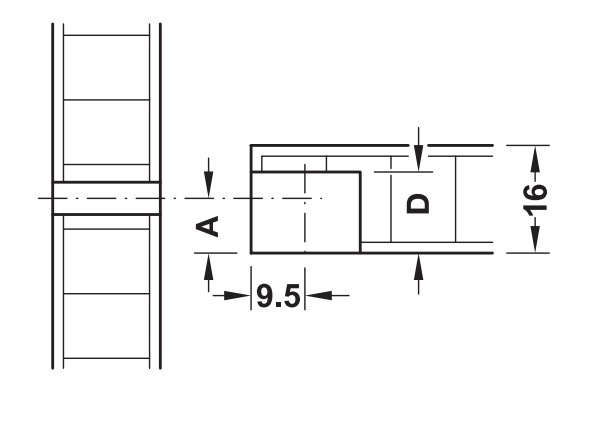 HAFELE ハーフェレ | ラフィックスタブ 20、締め付けパーツなし