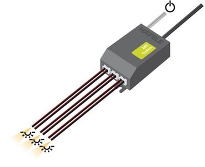 HAFELE ハーフェレ | 3分岐器 スイッチ機能付き 12V/24V（LOOX アクセサリー）