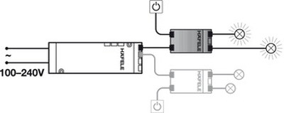HAFELE ハーフェレ | 3分岐器 スイッチ機能付き 12V/24V（LOOX アクセサリー）