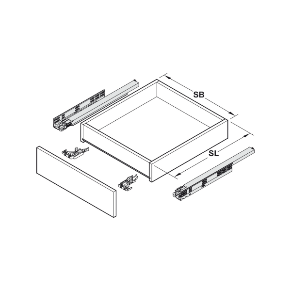 HAFELE ハーフェレ | Grass ダイナムーブ アンダーマウントレール 3段引き ソフトクローズ(4D調整)/チップマチック