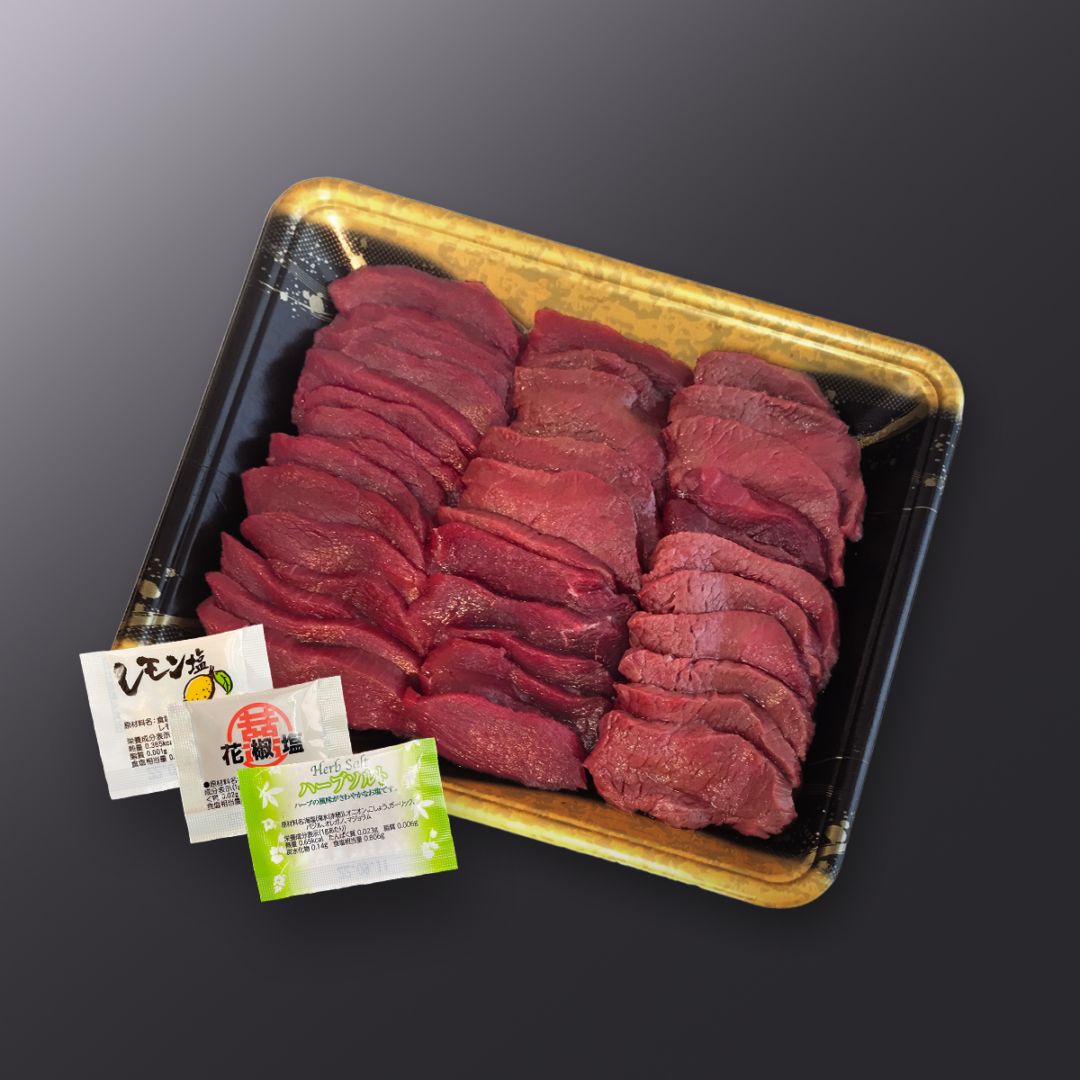 【ギフト】国産天然鹿肉ローススライスセット　(日本鹿)