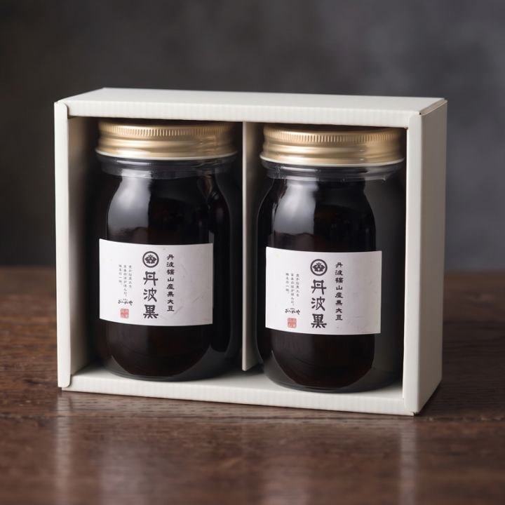 丹波篠山産 黒大豆煮 2本セット