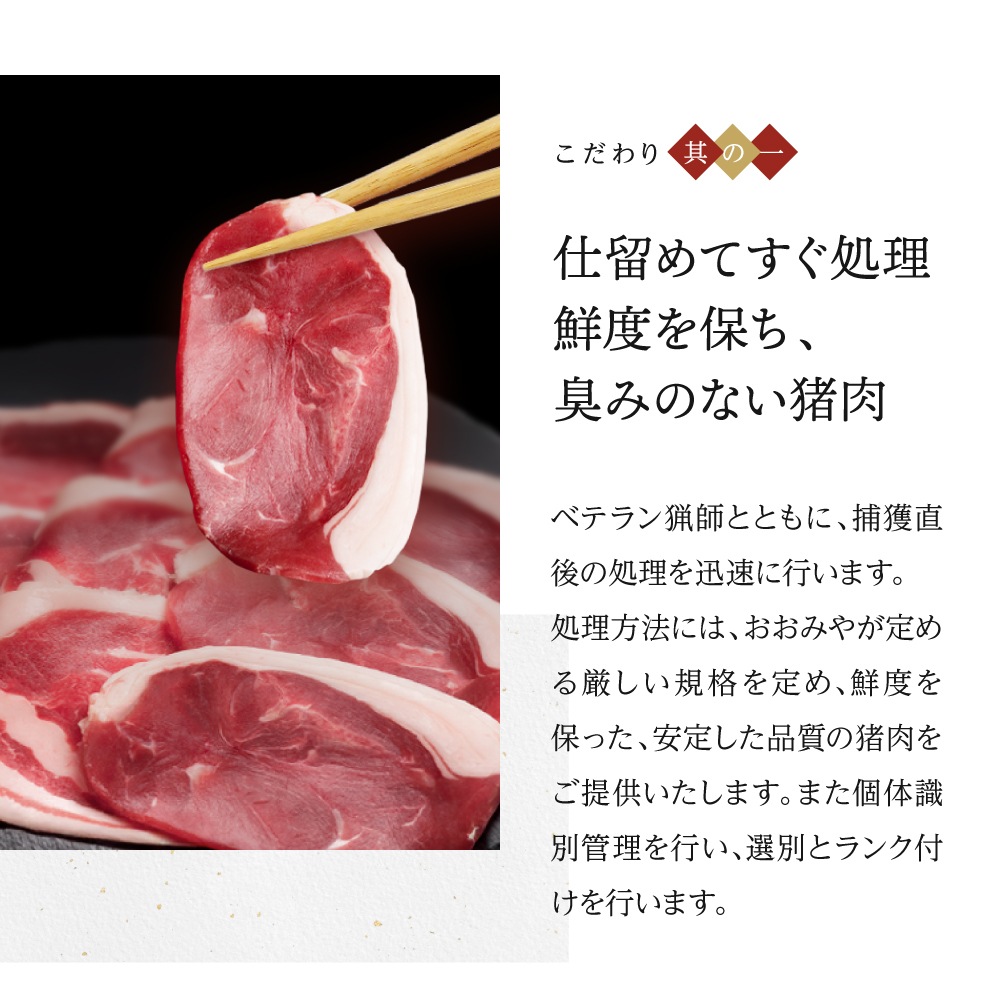 国産天然 猪肉 焼肉三種盛りセット（猪ヘレ 選択可）