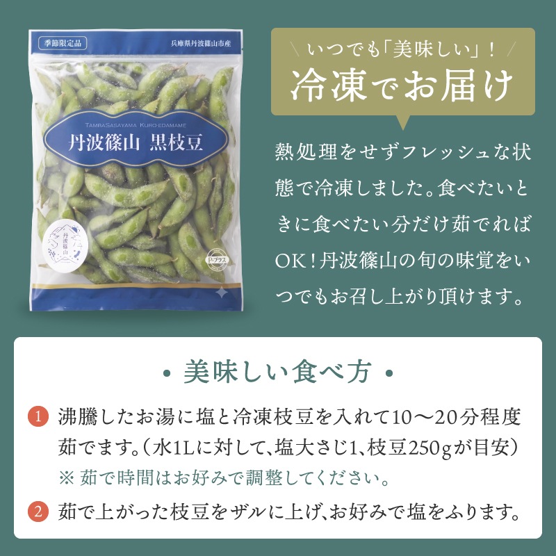 【令和7年収穫】丹波篠山産 黒枝豆 1kg（500g×2）（冷凍）