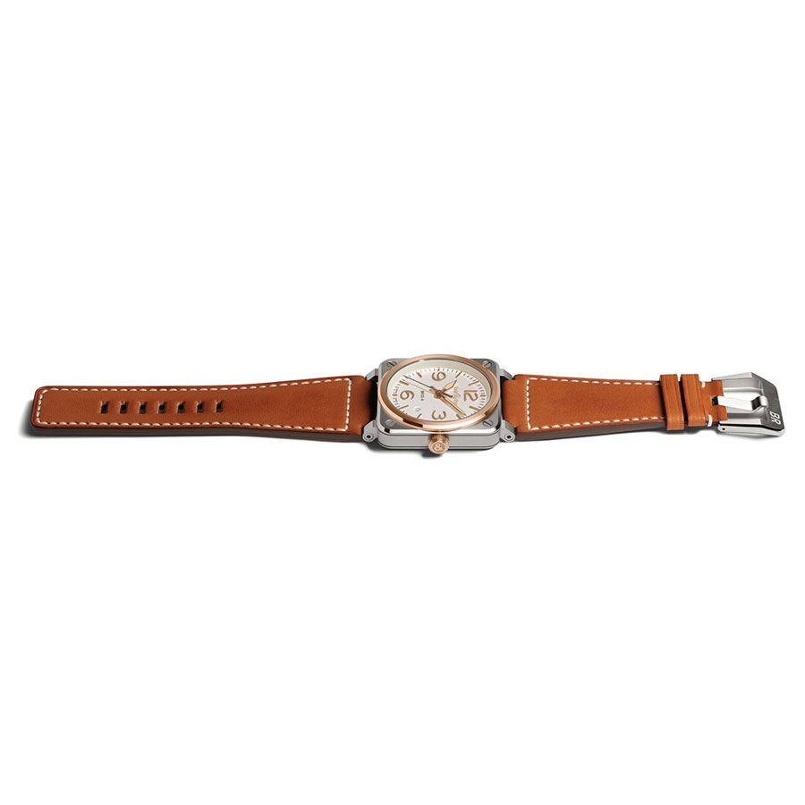 Bell＆Ross ベル＆ロス BR 03 WHITE STEEL＆GOLD BR03A-WH-STPG/SCA