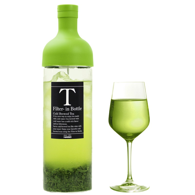 フィルターインボトル・ライムグリーン【水出し茶】750ml スプーン付き
