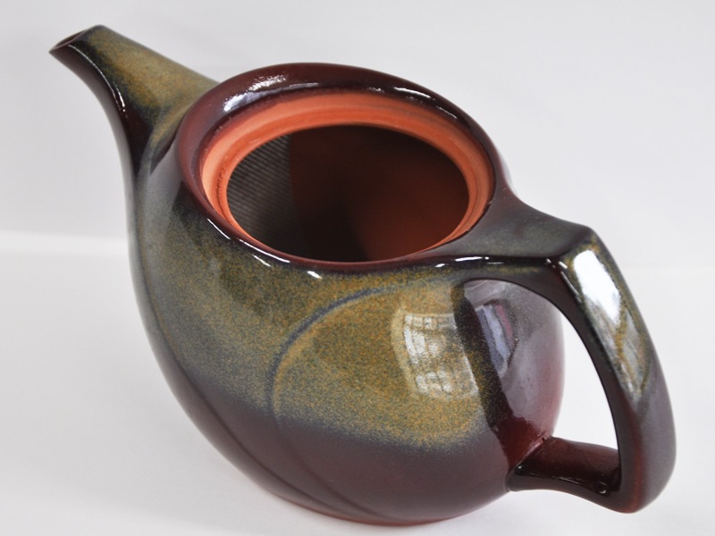 陶器製茶色急須 注ぎ口付き 陶器製茶色急須 注ぎ口付き