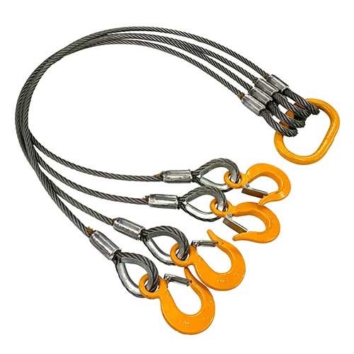 径12ｍｍ×2ｍ(4分)　４点吊　キトー　使用荷重3.2t　JIS規格　玉掛索 　ワイヤーロープスリング 　フック　リング　クレーン作業　 J4-12K-2