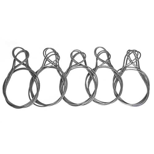 玉掛策 両アイ 径6ｍｍ 長2.5ｍ 10本セット JIS 編込み加工 ワイヤーロープ　お買い得商品 JTK10-6-25