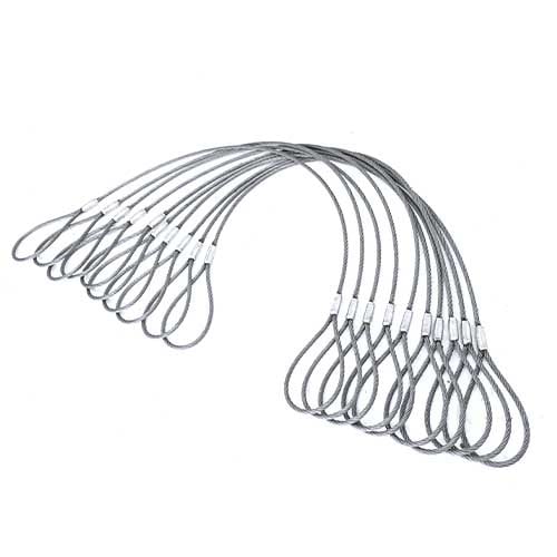 玉掛策 径9mm 長3.0m ロック加工(カシメ）10本セット 両アイ JIS規格　お買い得商品　 JRK10-9-3