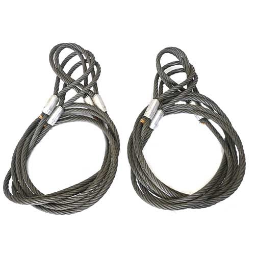 玉掛策ワイヤーロープ ロック加工(カシメ)　18mm 4.1M 4本セット 数量限定 ar-jtk184