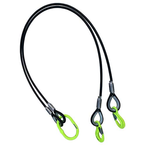 被覆PVC 黒 JIS 径12ｍｍ 長3.0ｍ 荷重2.0t ２点吊 ワイヤーロープスリング マーテックフック／リング 2BK-P12M-3