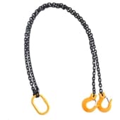 2.敷き鉄板吊り フック2t.3.2ｔチェーンスリング付き！送料無料！ スリング取付け長さを自由に特注 スーパーロックフック SLH2N 使用荷重