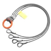 JIS規格国内加工4点吊りワイヤーロープ 9ｍｍ×1M～4M