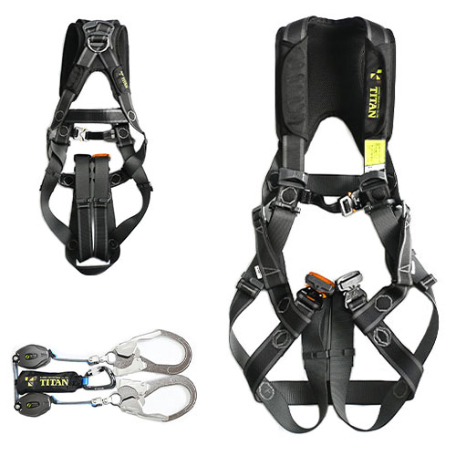 サンコー_タイタン_イージーハーネス_CROSS_TITAN_CRH-10C型_Mサイズ_REEL LOCK mini_2点セット_ワイヤーロープ_リング_フック_クレーン作業_スリング