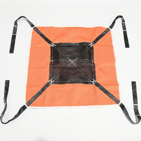 シートモッコ  布モッコ モッコタスキ  1.5m×1.5m(5尺)　使用荷重:2t  独立型  ワイヤーロープ クレーン作業 スリング