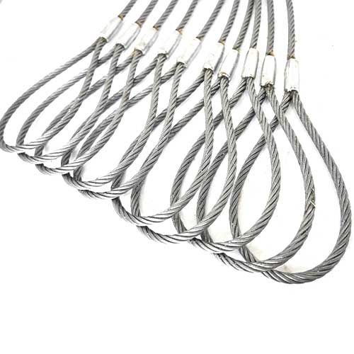 玉掛索 径10mm 長4.0m ロック加工(カシメ）10本セット 両アイ JIS規格　お買い得商品　 JRK10-10-4