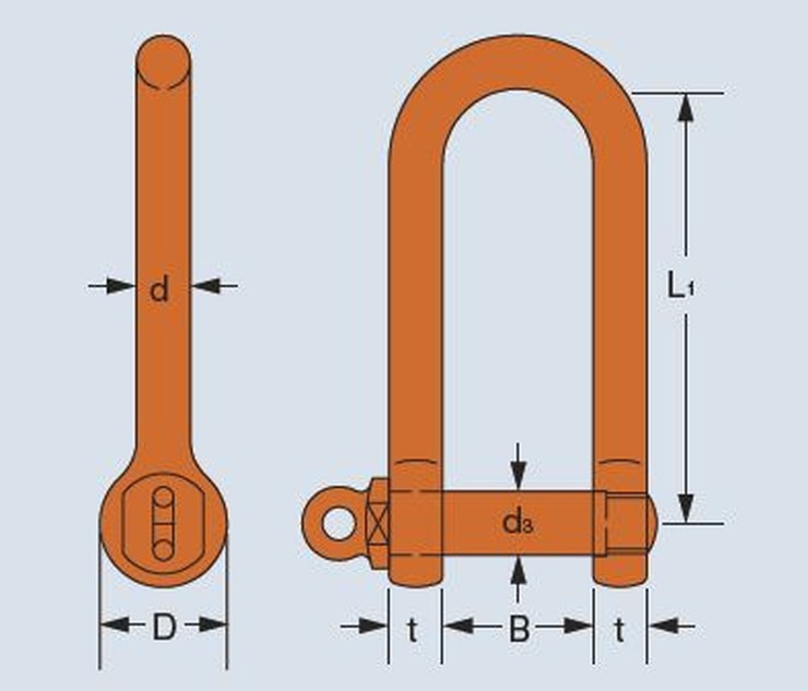 強力長シャックル 捻込タイプ(TSLS)  呼：1.25~4 大洋製器