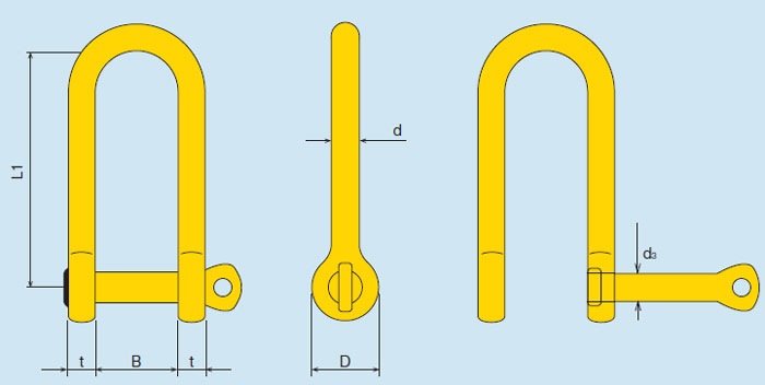 強力長シャックル 脱落防止捻込タイプ(TSLG)  呼：1.25~4 大洋製器