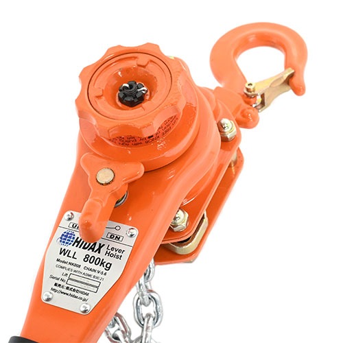 HIDAX_レバーホイスト_1.6t_NK016_揚程1.5m_ワイヤーロープ_リング_フック_クレーン作業_スリング_LHNK_016