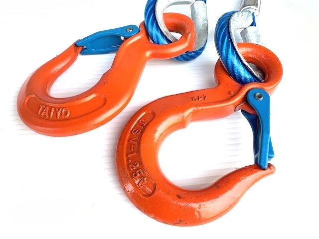 ４点吊ワイヤー 被覆 9mm-11mm×2ｍ キトー 大洋製器 使用荷重 1.7t 玉掛 クレーン フック リング 吊り金具 kt4p-2