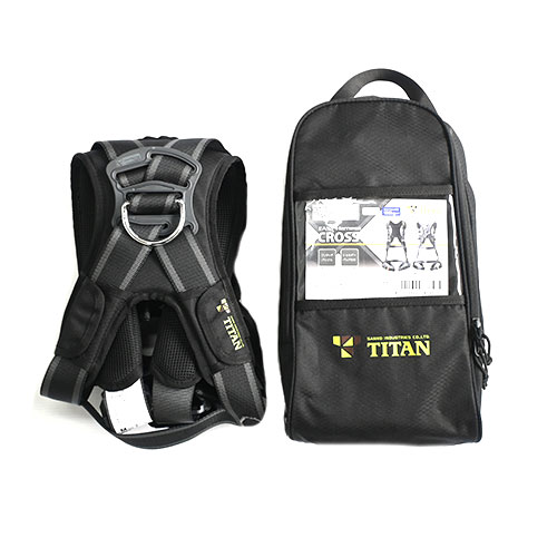 サンコー_タイタン_イージーハーネス_CROSS_TITAN_CRH-10C型_Mサイズ_REEL LOCK mini_2点セット_ワイヤーロープ_リング_フック_クレーン作業_スリング