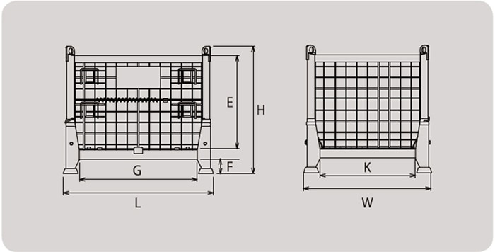 吊れるメッシュカーゴ　TML-10　重量：65kg