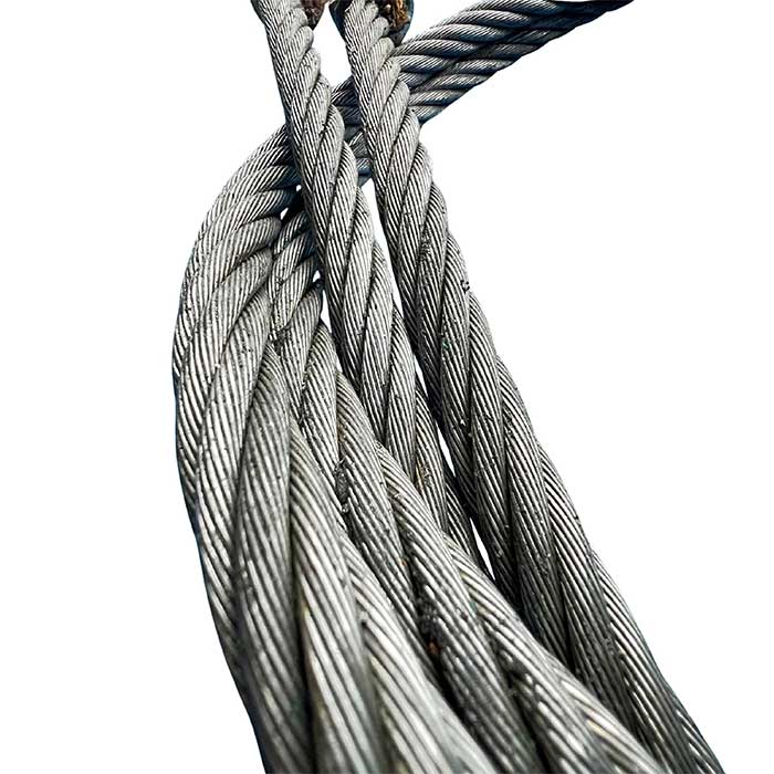 訳アリ破格!!【14mm(4.5分)】×1m~8m 2本SET_メッキJIS規格国内加工_玉掛_台付ワイヤーロープ_2点吊_4点吊り 