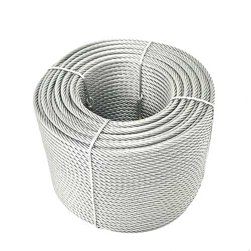 2巻 メッキワイヤー 線径4mm 6×24 100M巻 ワイヤーロープ 油抜き Φ4mm