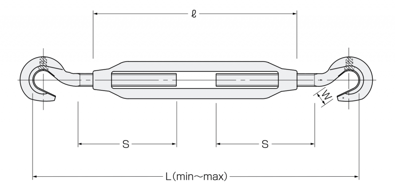 ターンバックル  枠式　H/H　呼び:16　W5/8　10本セット