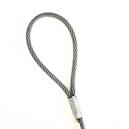 玉掛索 径12mm 長2.0m ロック加工(カシメ）2本セット 両アイ JIS規格