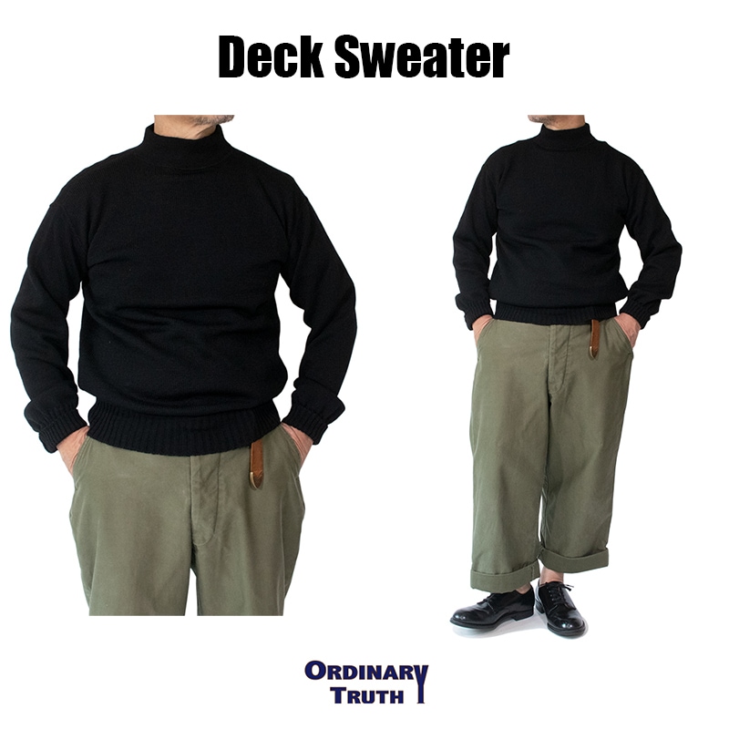 【ブラックフライデーSALE】U.S NAVY Type デッキセーター ハイネックセーター 冬物