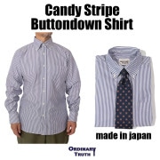 【ブラックフライデーSALE】キャンディーストライプボタンダウンシャツ 春物 秋物 冬物