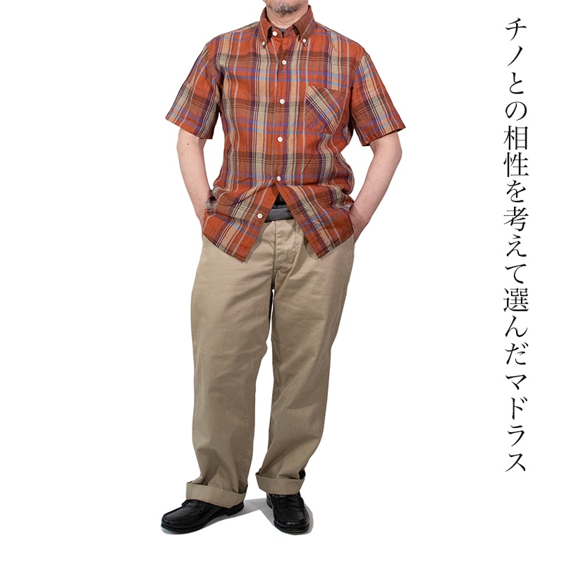 リネンマドラスチェック ボタンダウンシャツ 夏物 | SHIRT（シャツ