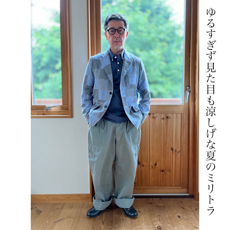 シャンブレーパッチワーク サマージャケット 夏物 | JACKET