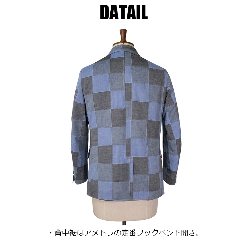 シャンブレーパッチワーク サマージャケット 夏物