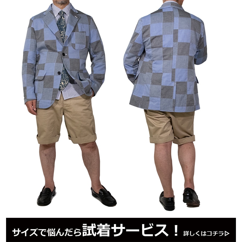 シャンブレーパッチワーク サマージャケット 夏物 | JACKET