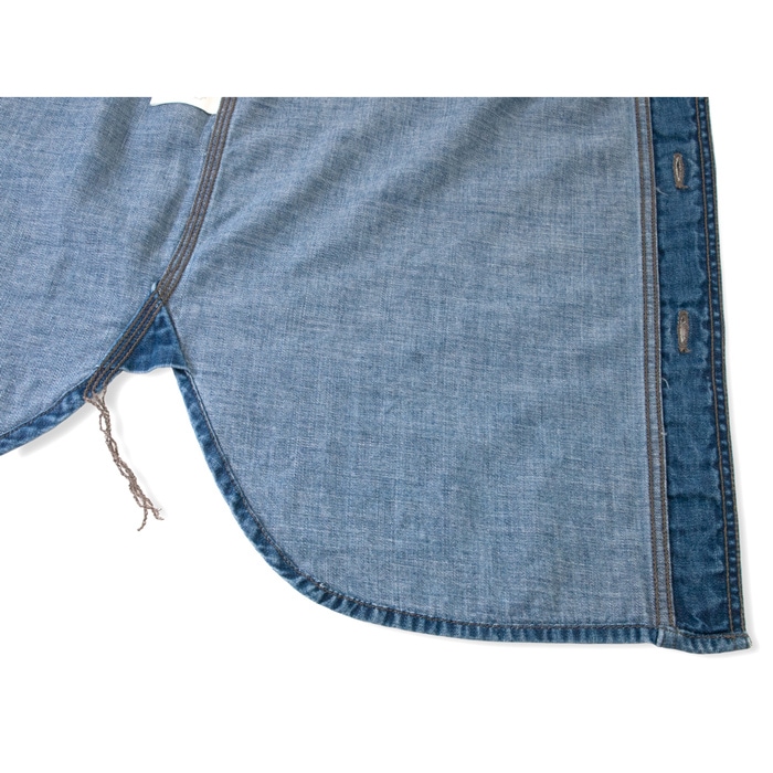 【OUT LET 50%OFF】デニムワークシャツ メンズ ユーズド加工 秋物 冬物