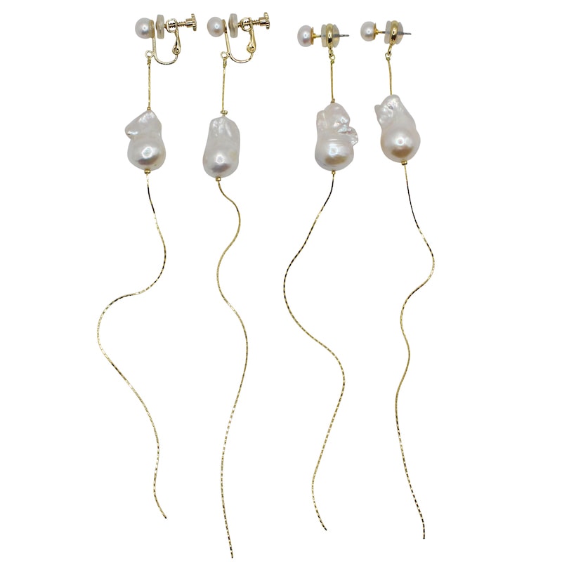 BABO long chain earring or pierce（バボロングチェーン）