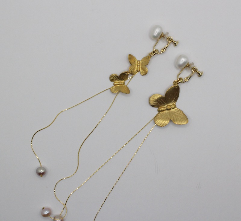 OLEO Wchain2 earring or pierce（オレオダブルチェーン）