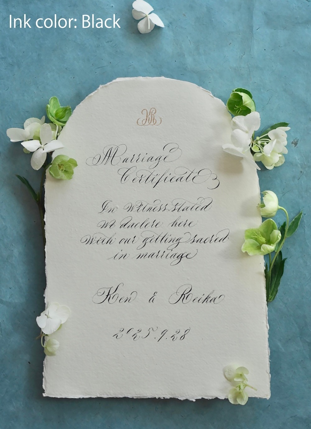 marriage certification（結婚証明書）