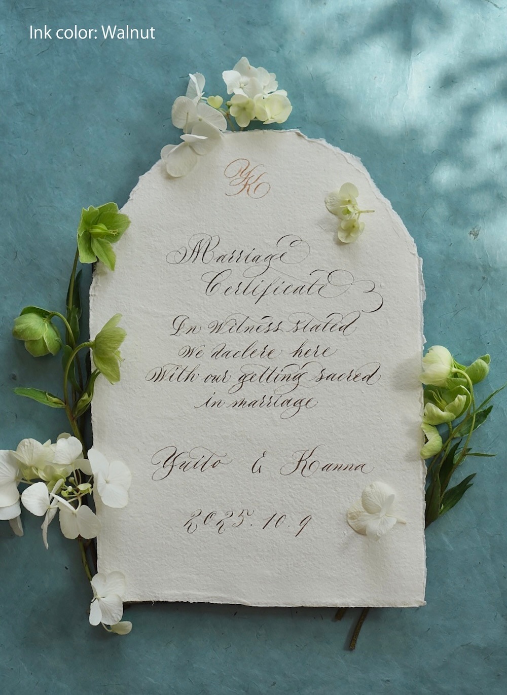 marriage certification（結婚証明書）